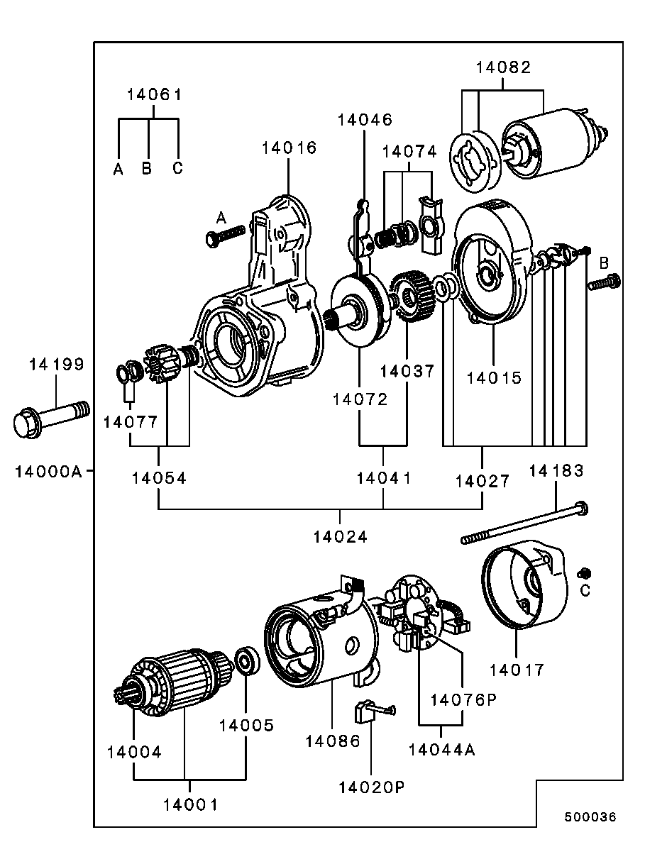 Mitsubishi MD 061154 - Стартер autozip.com.ua