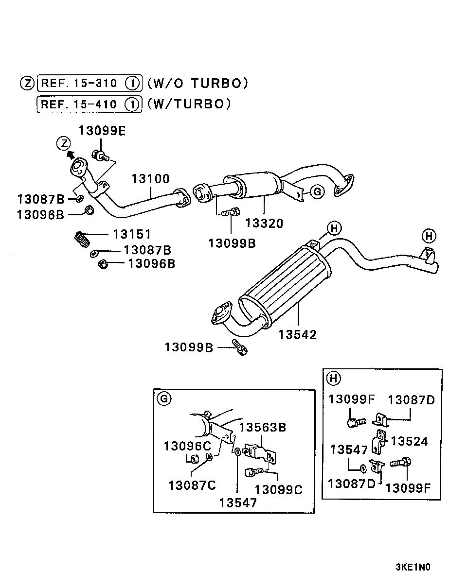 Mitsubishi MB376580 - Глушник вихлопних газів кінцевий autozip.com.ua