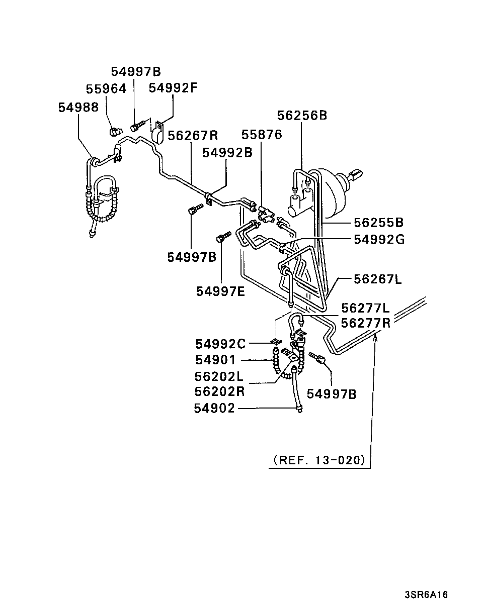 Mitsubishi MB858847 - Гальмівний шланг autozip.com.ua