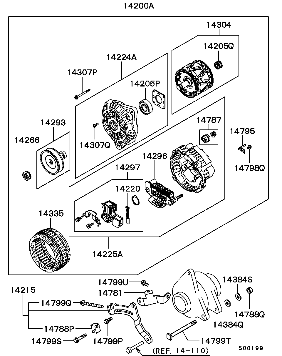 Mitsubishi MD618778 - STATOR,ALTERNATOR autozip.com.ua