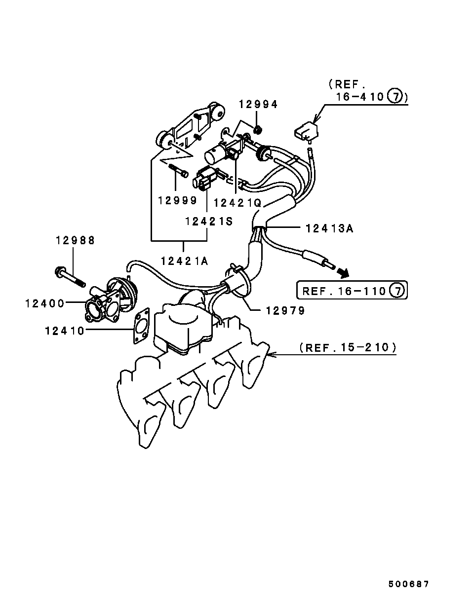 Mitsubishi MD126977 - Клапан повернення ОГ autozip.com.ua