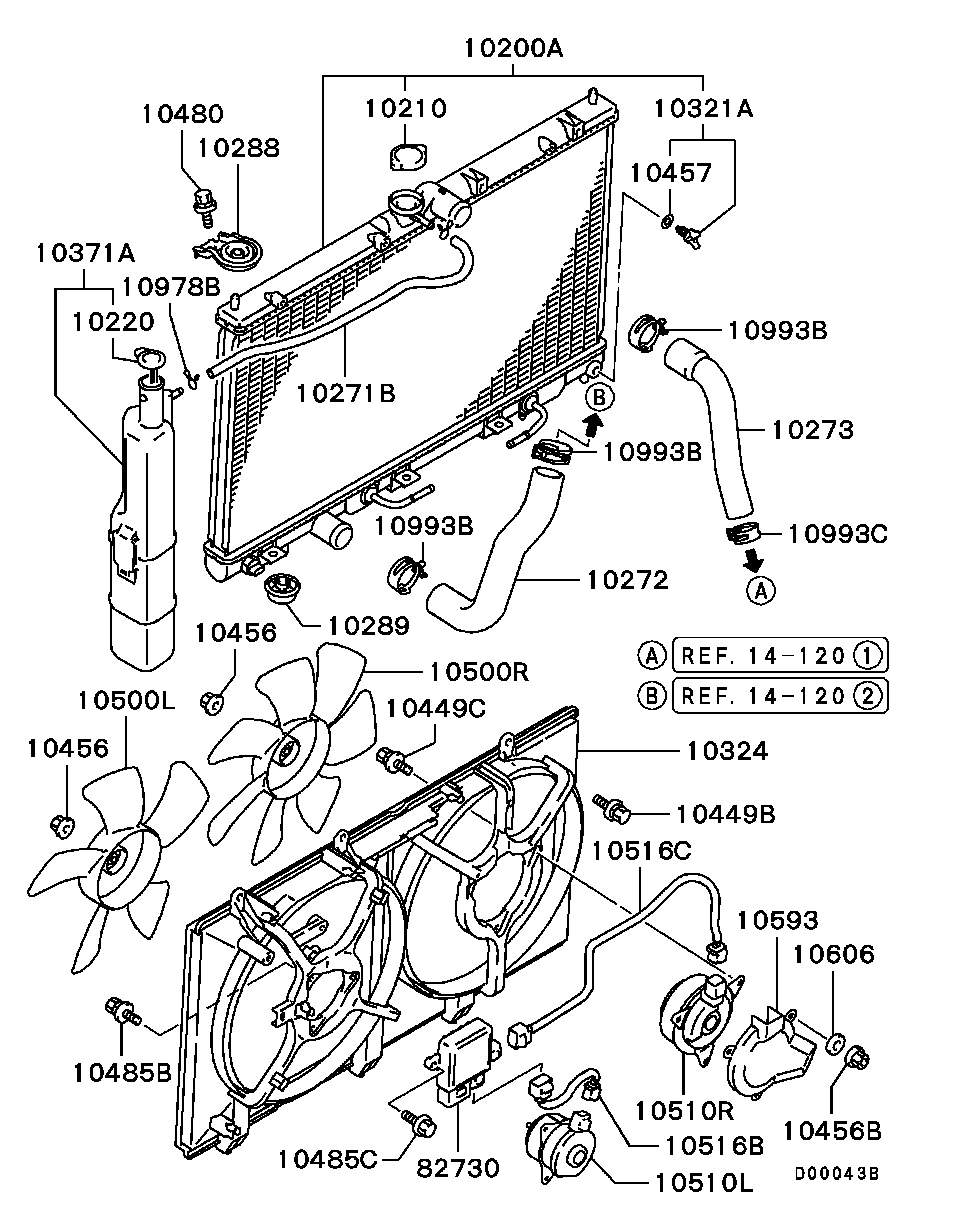 Mitsubishi MR 312898 - Вентилятор, охолодження двигуна autozip.com.ua