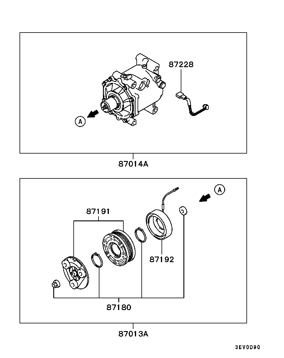 Mitsubishi 7813A035 - Компресор, кондиціонер autozip.com.ua