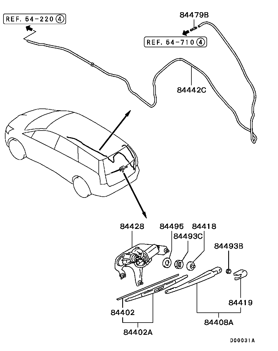 Mitsubishi MR971350 - Щітка склоочисника autozip.com.ua