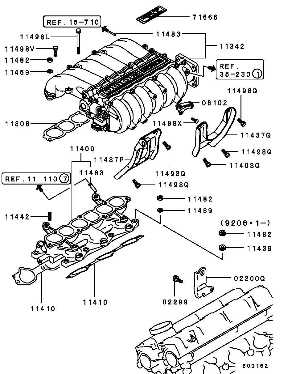 Mitsubishi MD15 1707 - Прокладка, впускний колектор autozip.com.ua