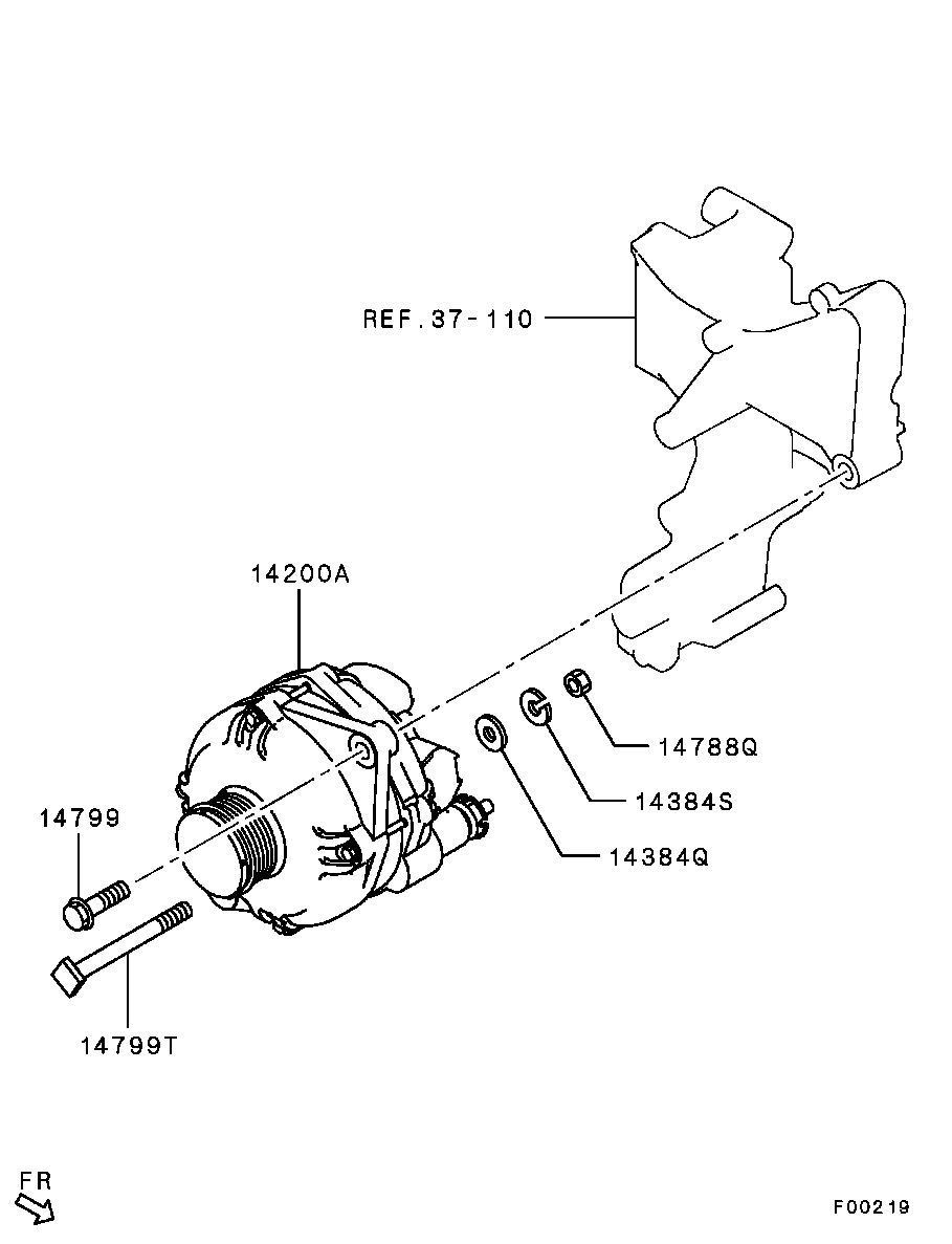 Mitsubishi 1800A388 - Ремінний шків, генератор autozip.com.ua