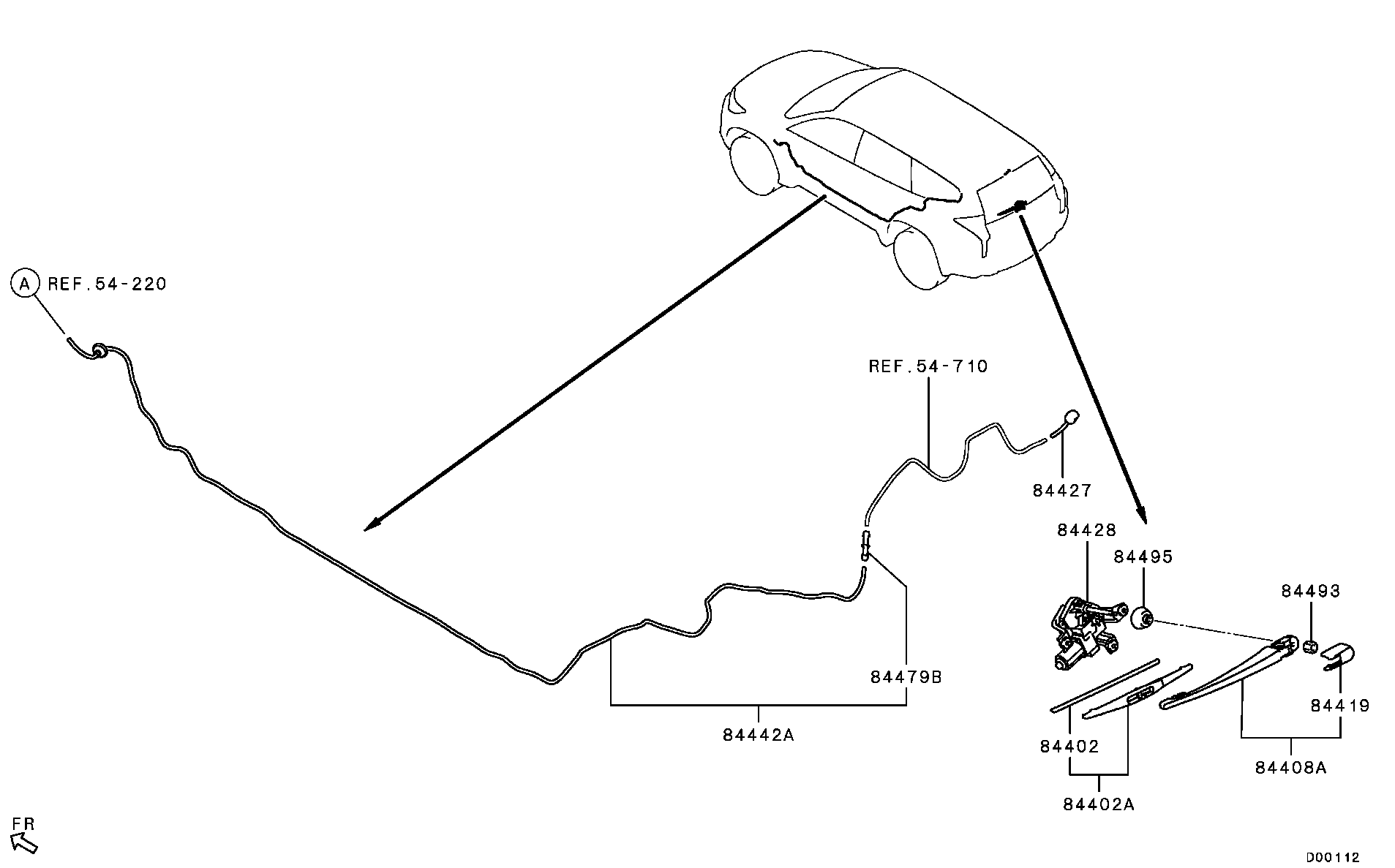 Mitsubishi 8253A218 - BLADE ASSY,RR WINDOW WIPER autozip.com.ua