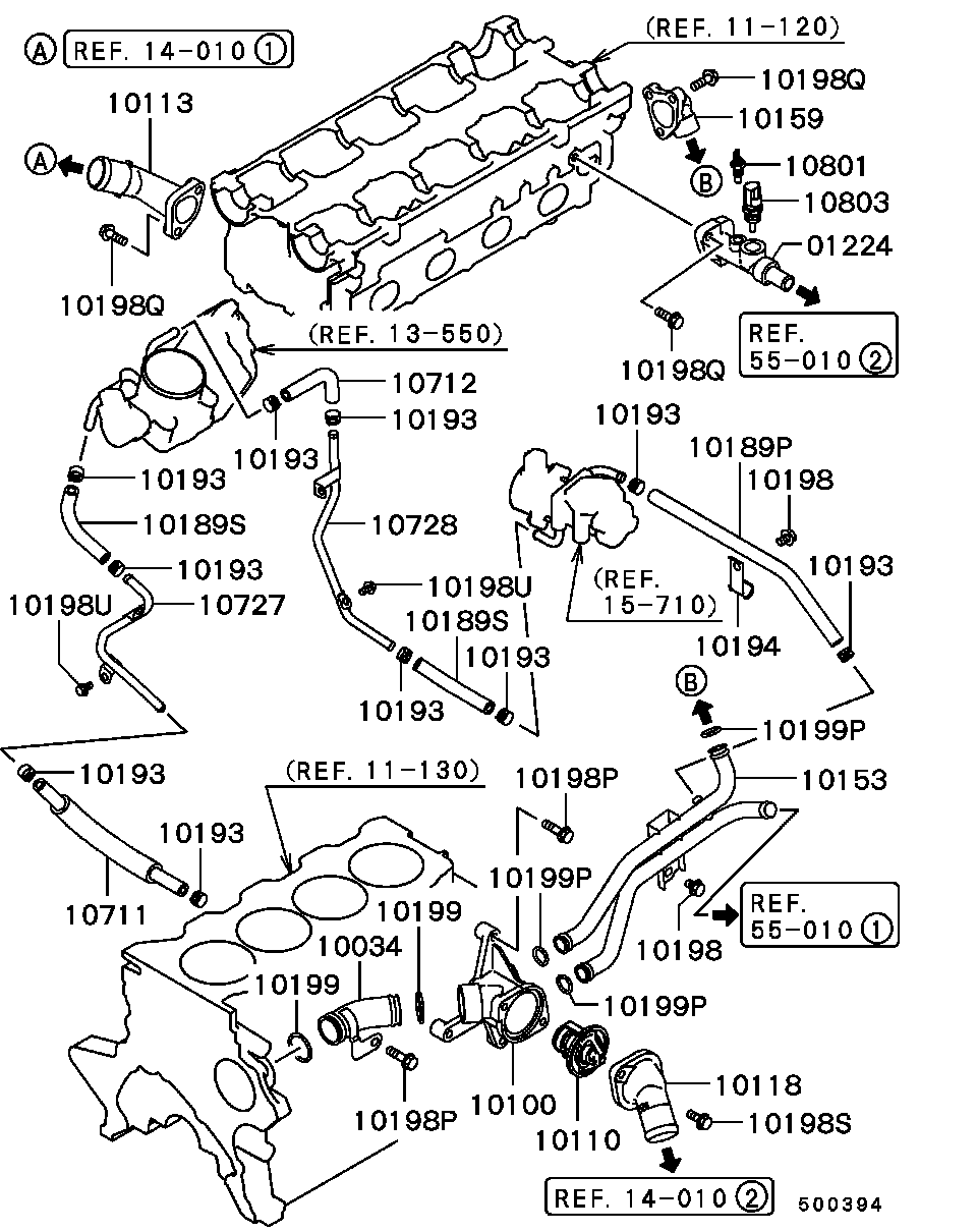 Mitsubishi MD337408 - Термостат autozip.com.ua