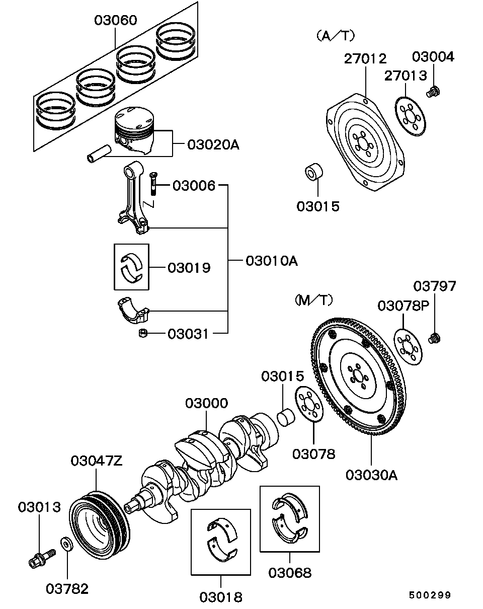 Mitsubishi MD331249 - Ремінний шків, колінчастий вал autozip.com.ua