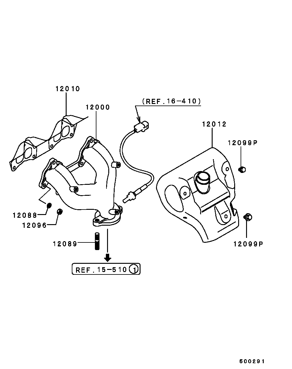 Mitsubishi MS450035 - Гайка, випускний колектор autozip.com.ua