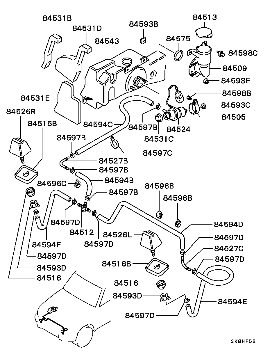 Mitsubishi MR339967 - Розпилювач, форсунка, система очищення фар autozip.com.ua