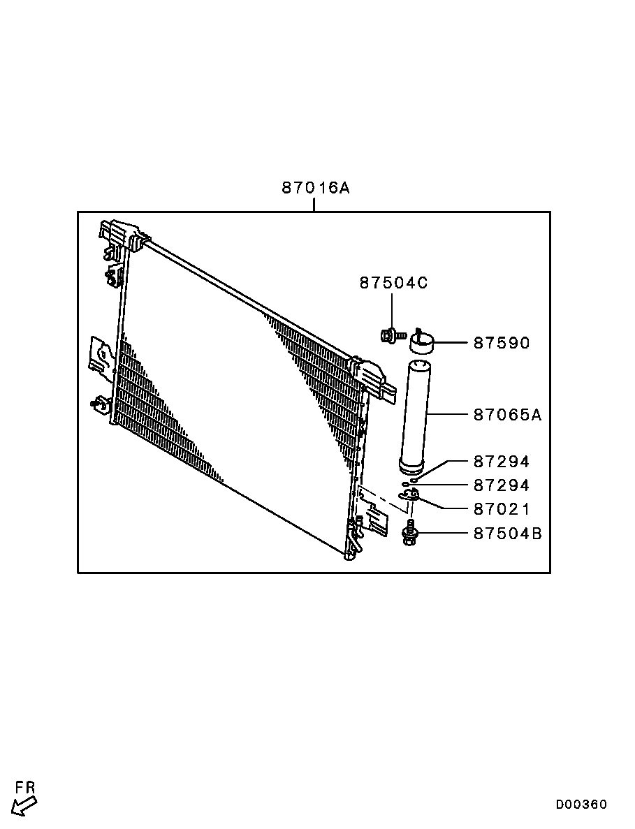 Mitsubishi 7812A204 - Конденсатор, кондиціонер autozip.com.ua