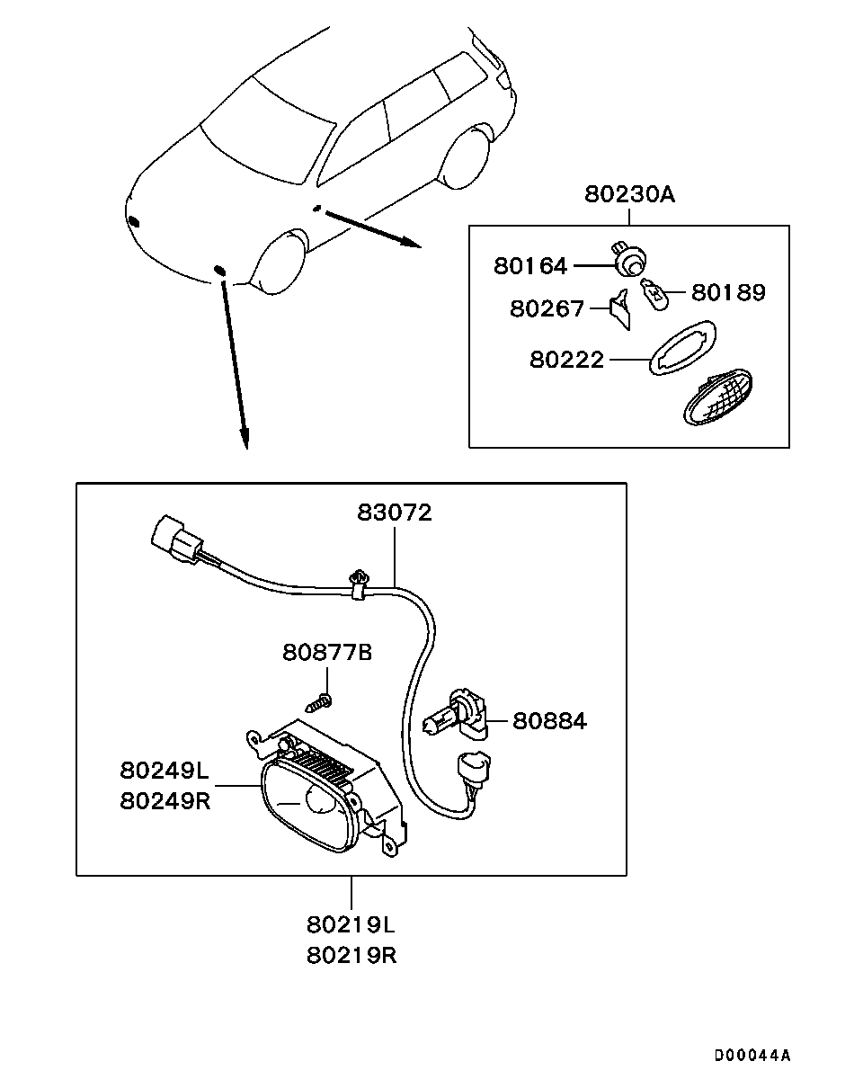 Mitsubishi MN126658 - Противотуманная фара autozip.com.ua