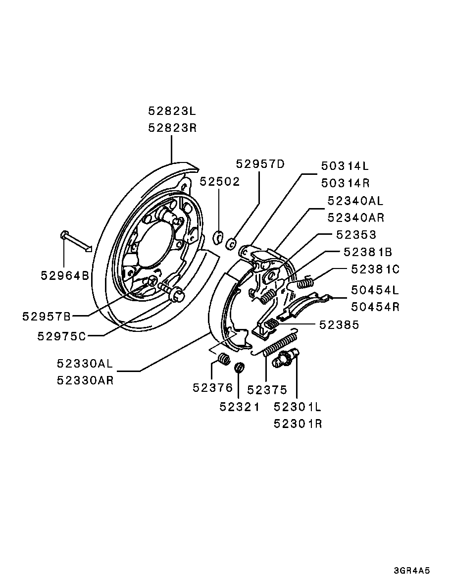 Eagle MB668336 - Комплект гальм, барабанний механізм autozip.com.ua