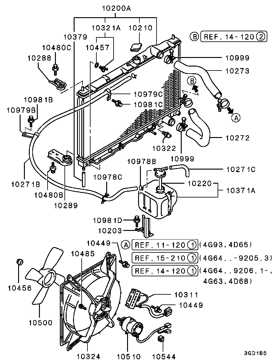 Mitsubishi MS600623 - Шланг радіатора autozip.com.ua