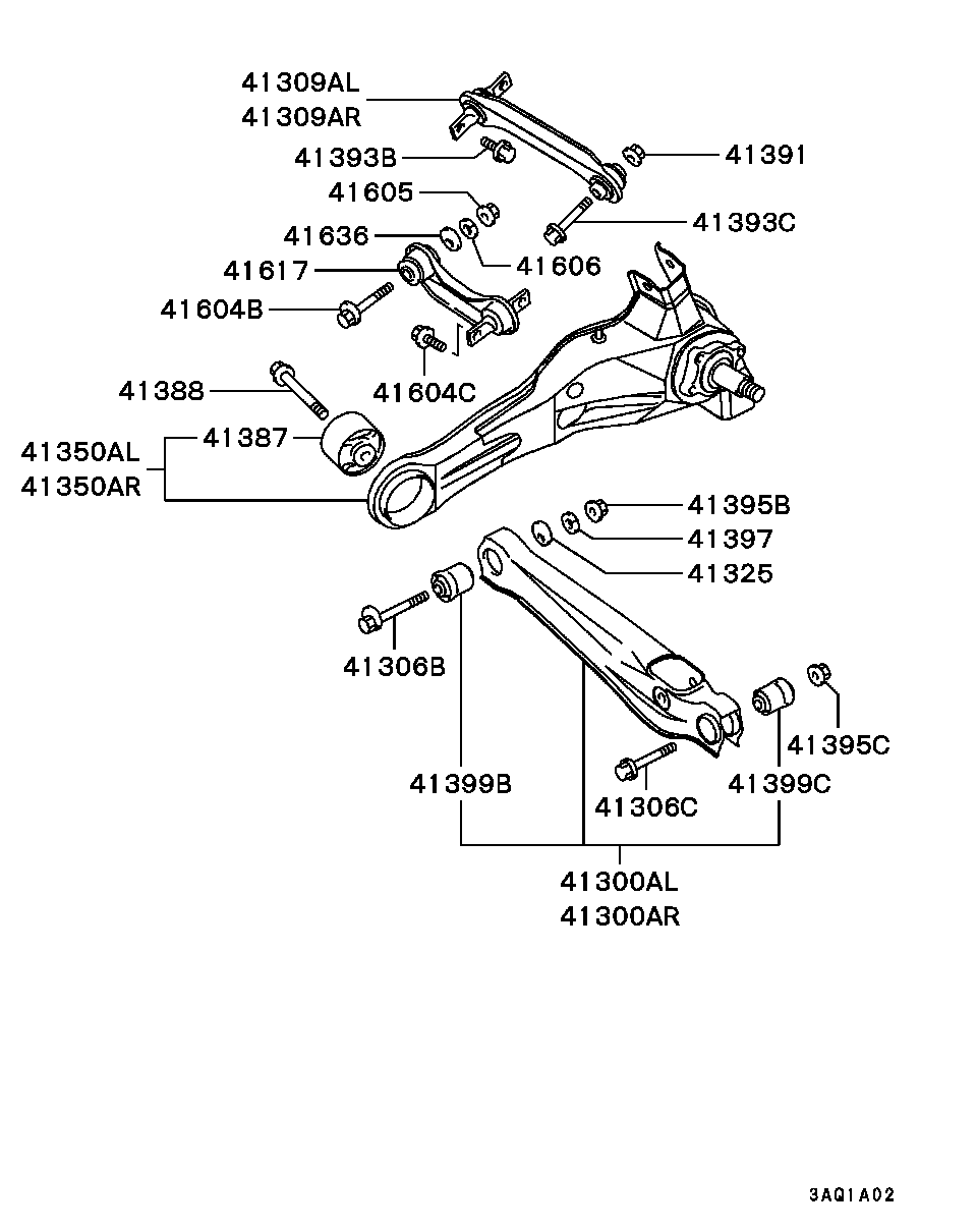 Mitsubishi MR130480 - Важіль незалежної підвіски колеса autozip.com.ua