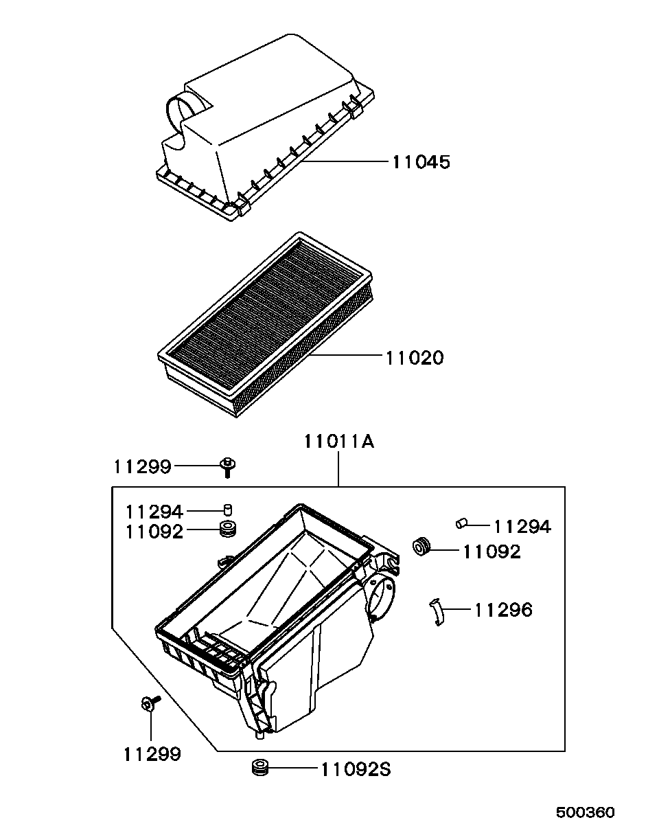 Mitsubishi MR 127078 - Повітряний фільтр autozip.com.ua