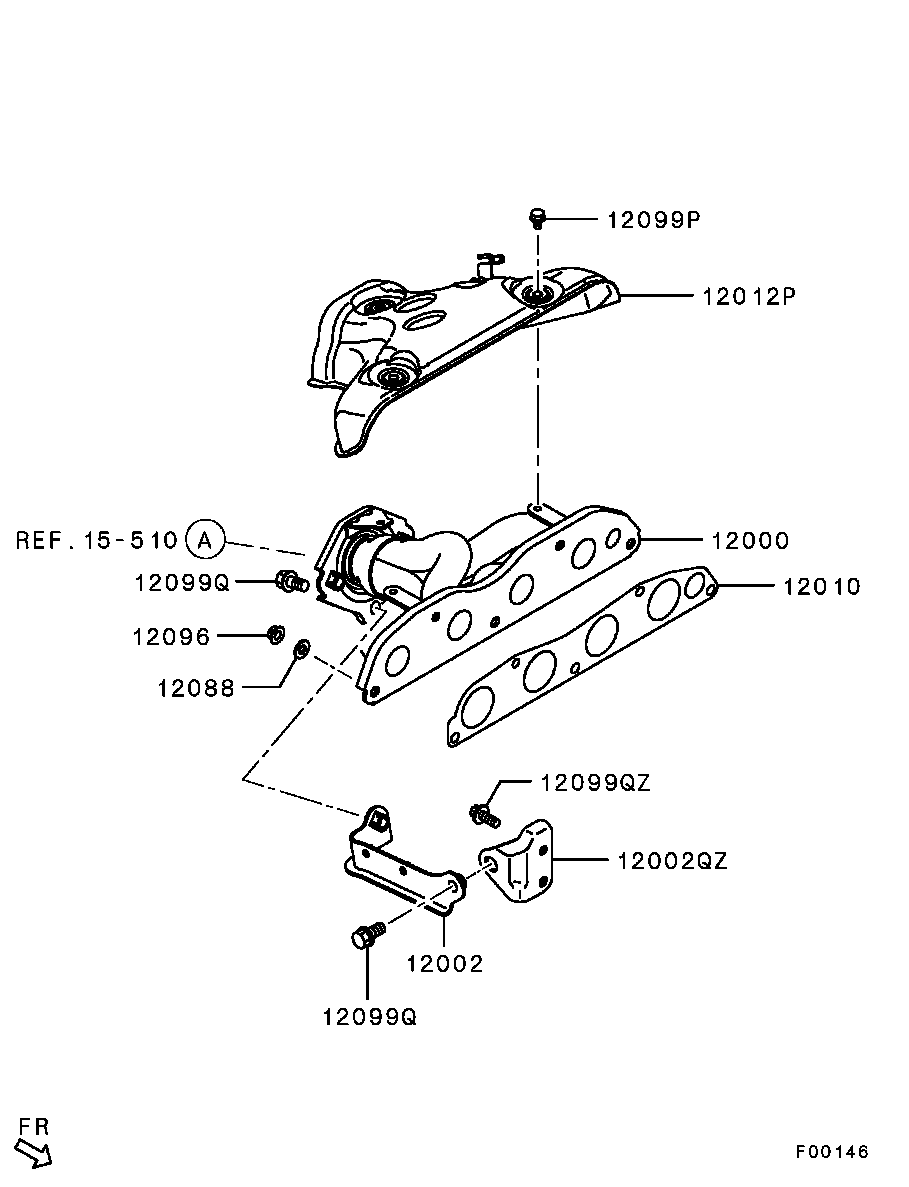 Mitsubishi MN195556 - Прокладка, випускний колектор autozip.com.ua