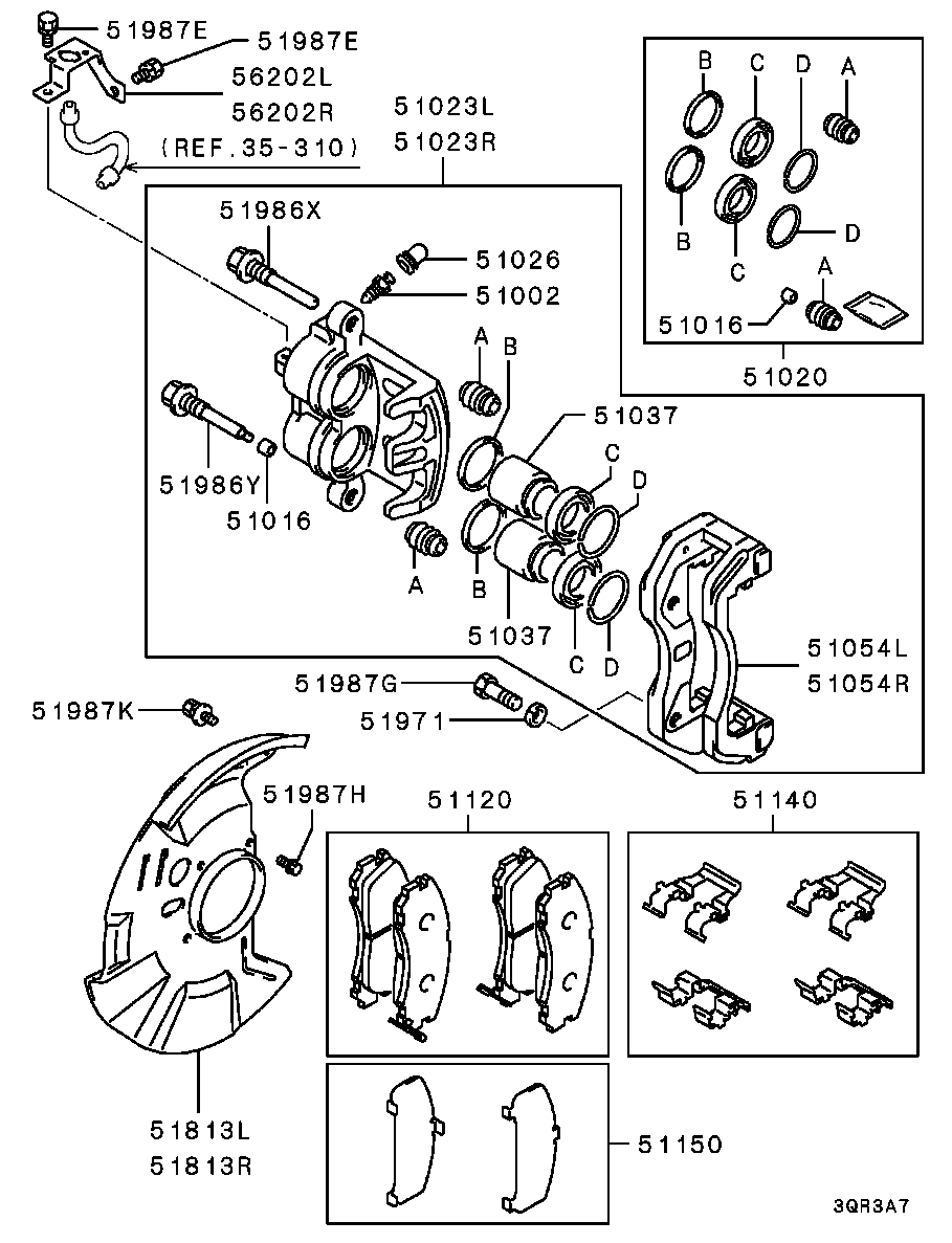 Mitsubishi MB858406 - Гальмівний супорт autozip.com.ua