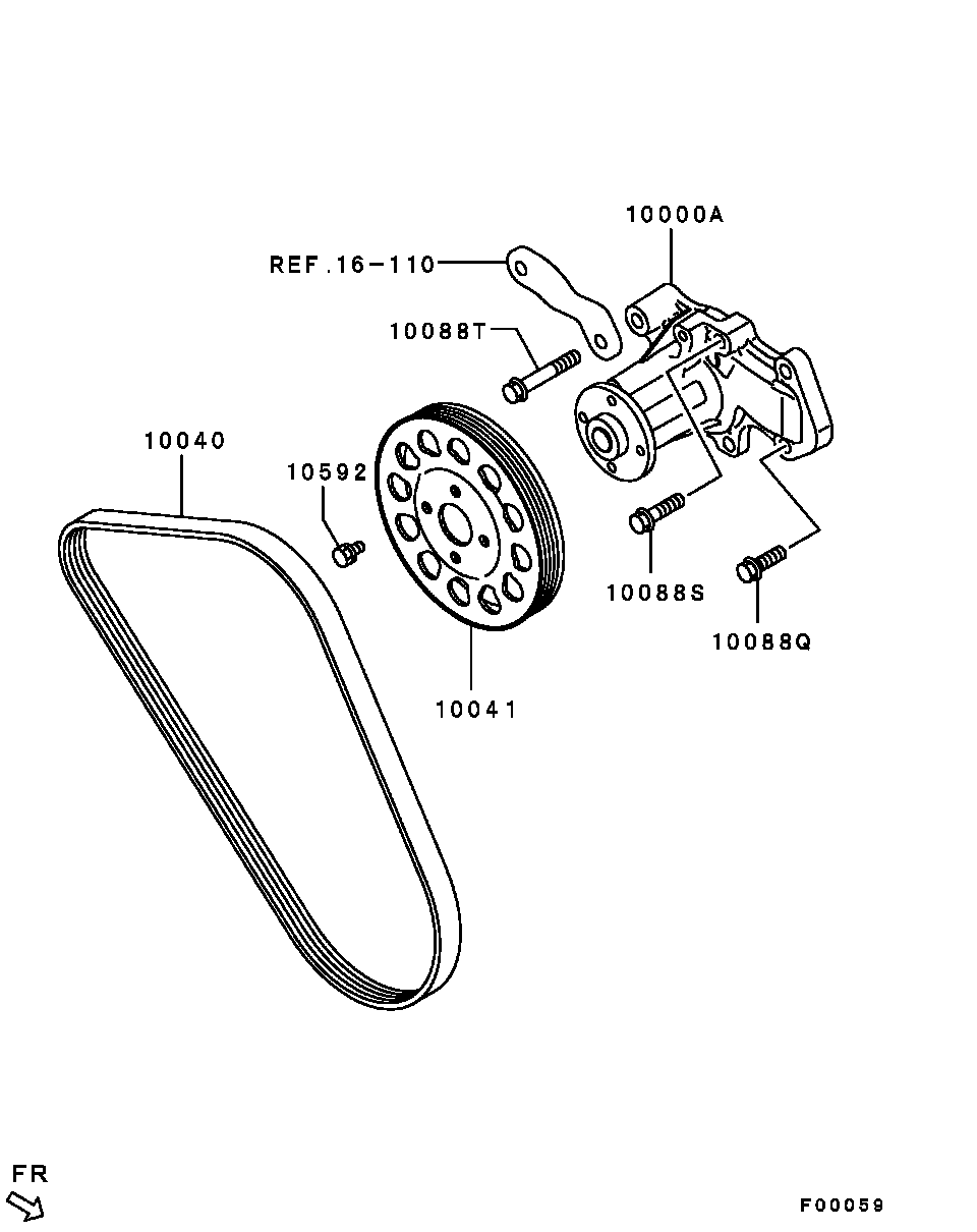 BYD MN155686 - WATER PUMP ASSY autozip.com.ua