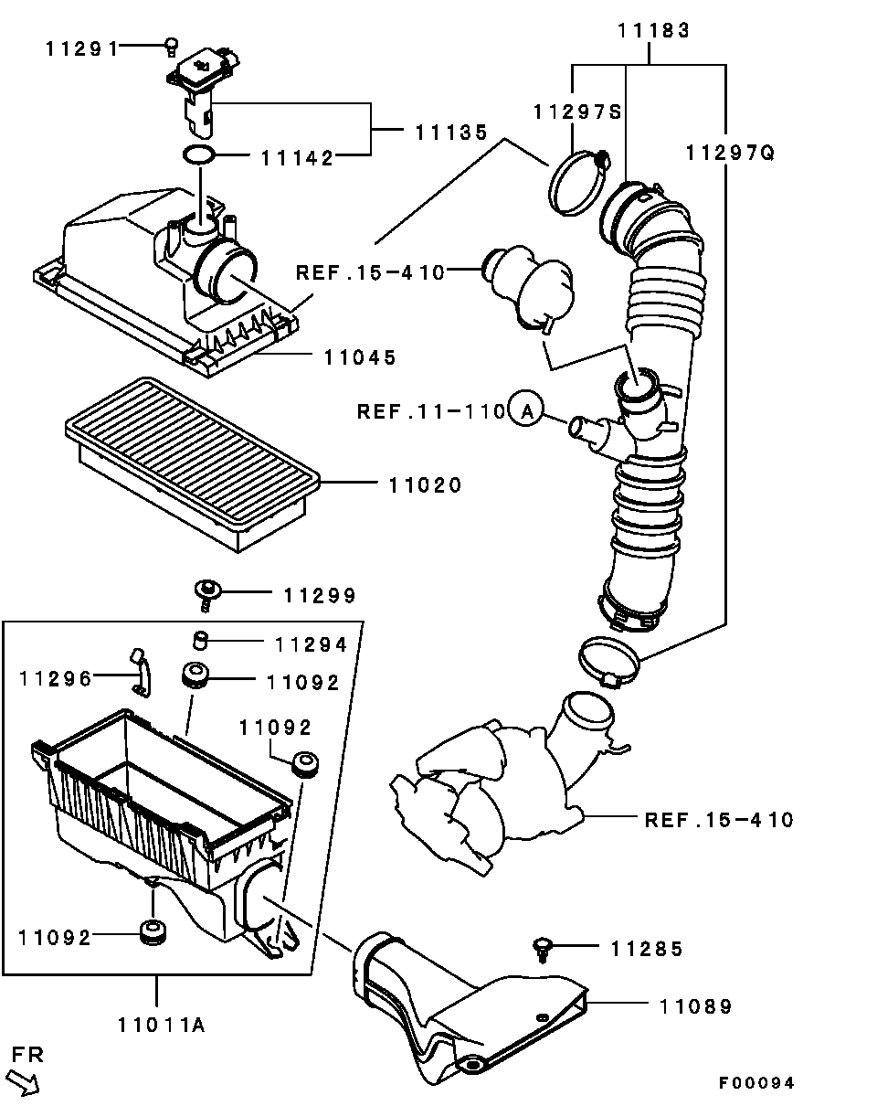 Mitsubishi MR 993130 - Повітряний фільтр autozip.com.ua