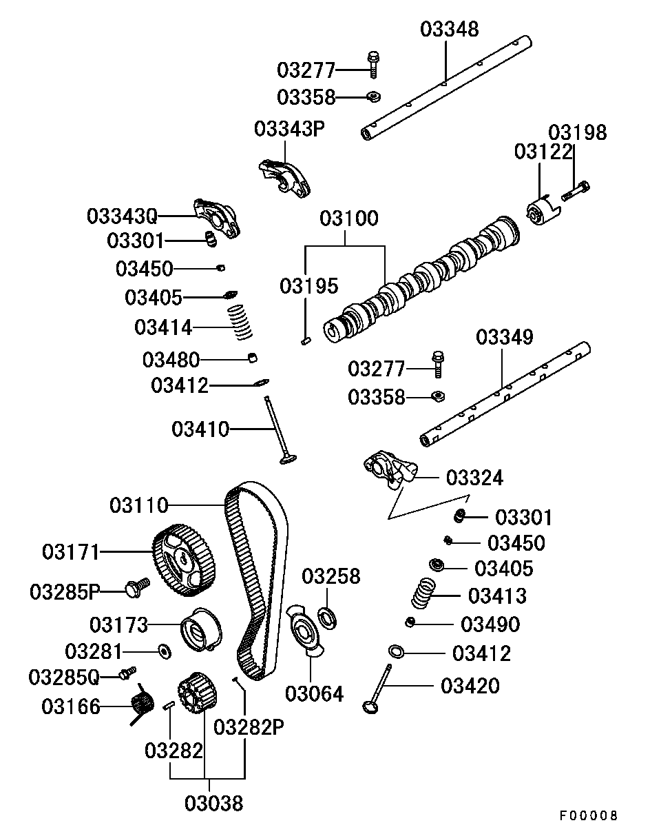 Mitsubishi MD356509 - Ролик натяжний autozip.com.ua