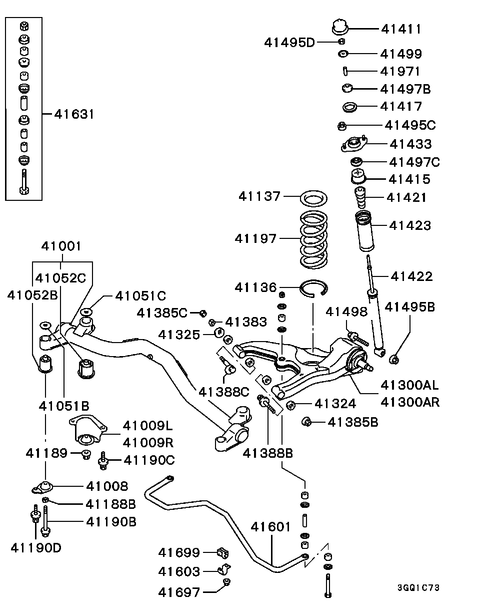 Mitsubishi MR-319243 - Амортизатор autozip.com.ua