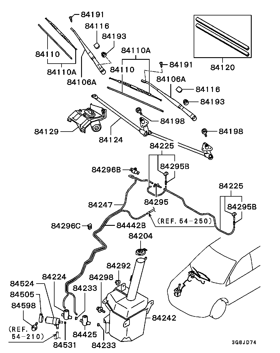 Mitsubishi MR472595 - Щітка склоочисника autozip.com.ua