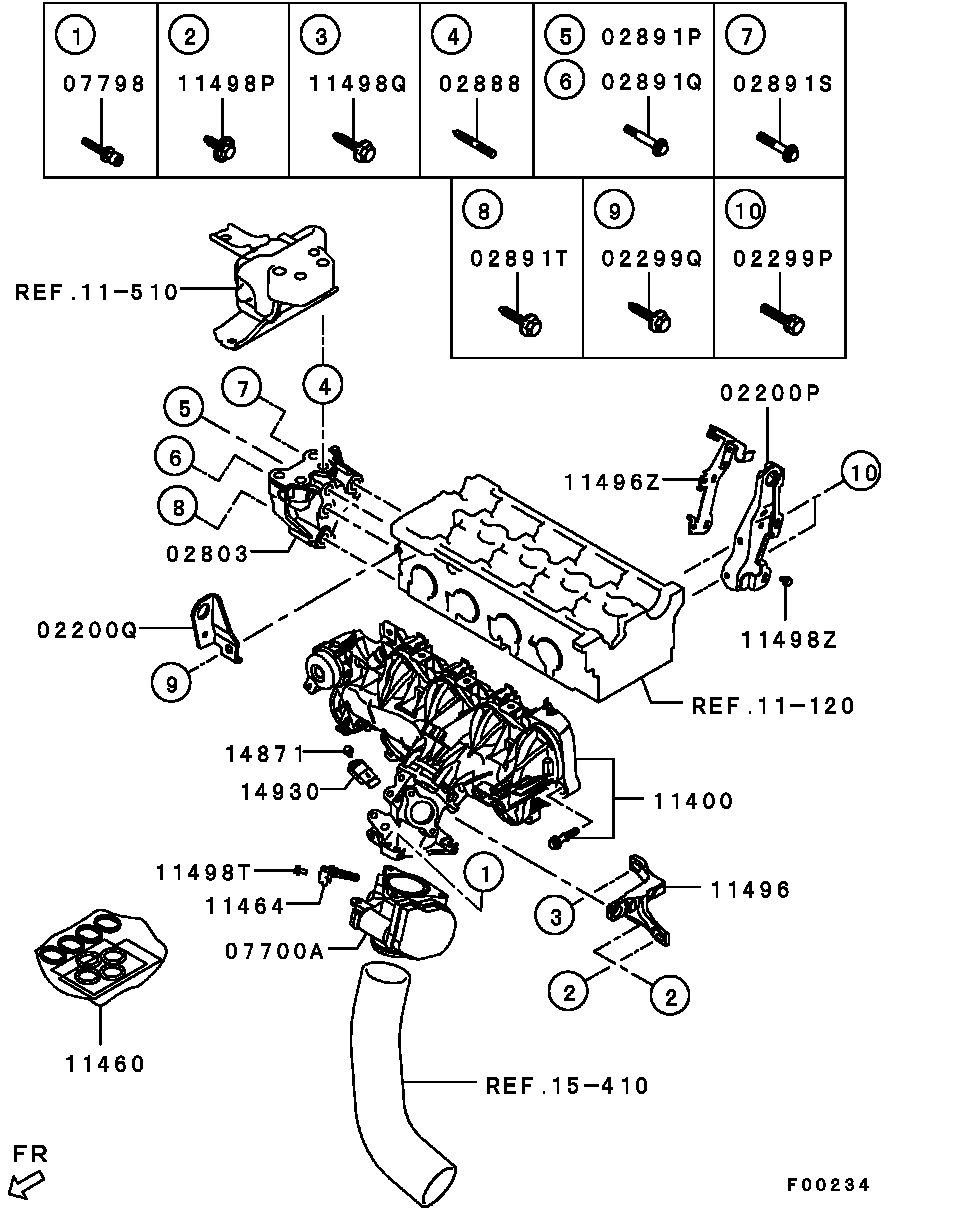 Mitsubishi 1525A018 - Датчик, температура впускається autozip.com.ua