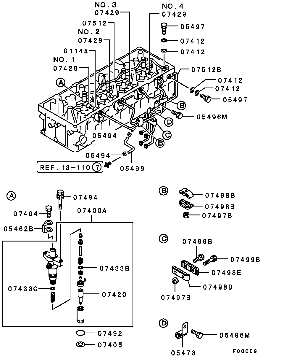 Mitsubishi ME240240 - Кільце ущільнювача, клапанна форсунка autozip.com.ua