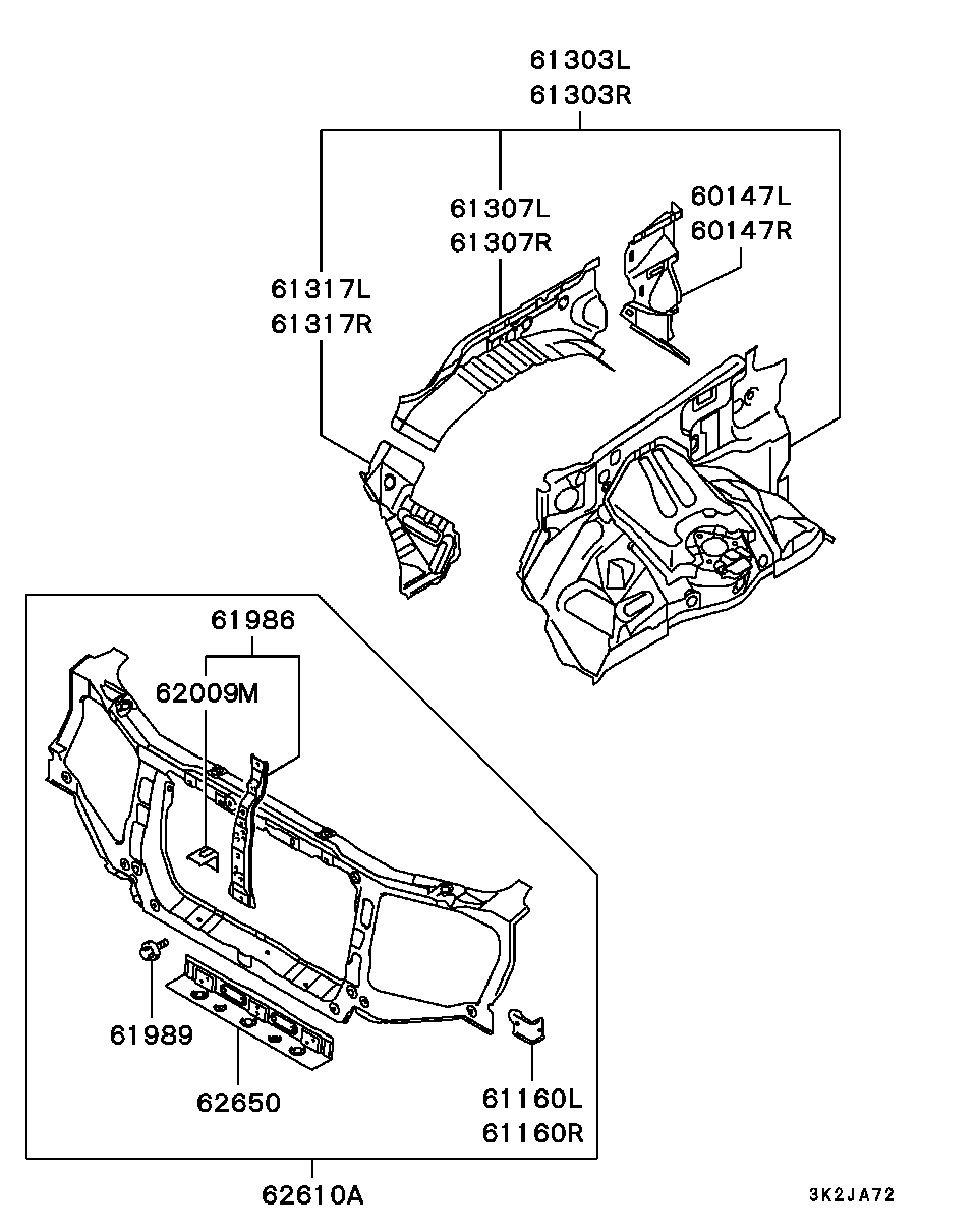 Mitsubishi MR548340 - Облицювання передка autozip.com.ua