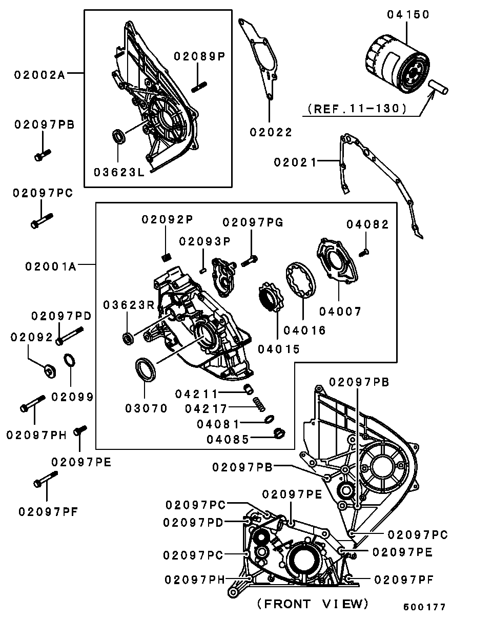 Mitsubishi MD326489 - Масляний фільтр autozip.com.ua