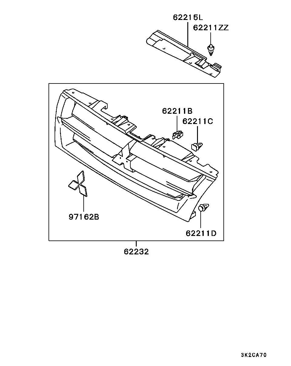 Mitsubishi MR441863 - Решітка радіатора autozip.com.ua