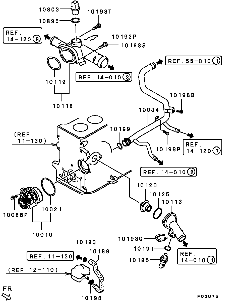 Jeep MN980134 - Водяний насос autozip.com.ua