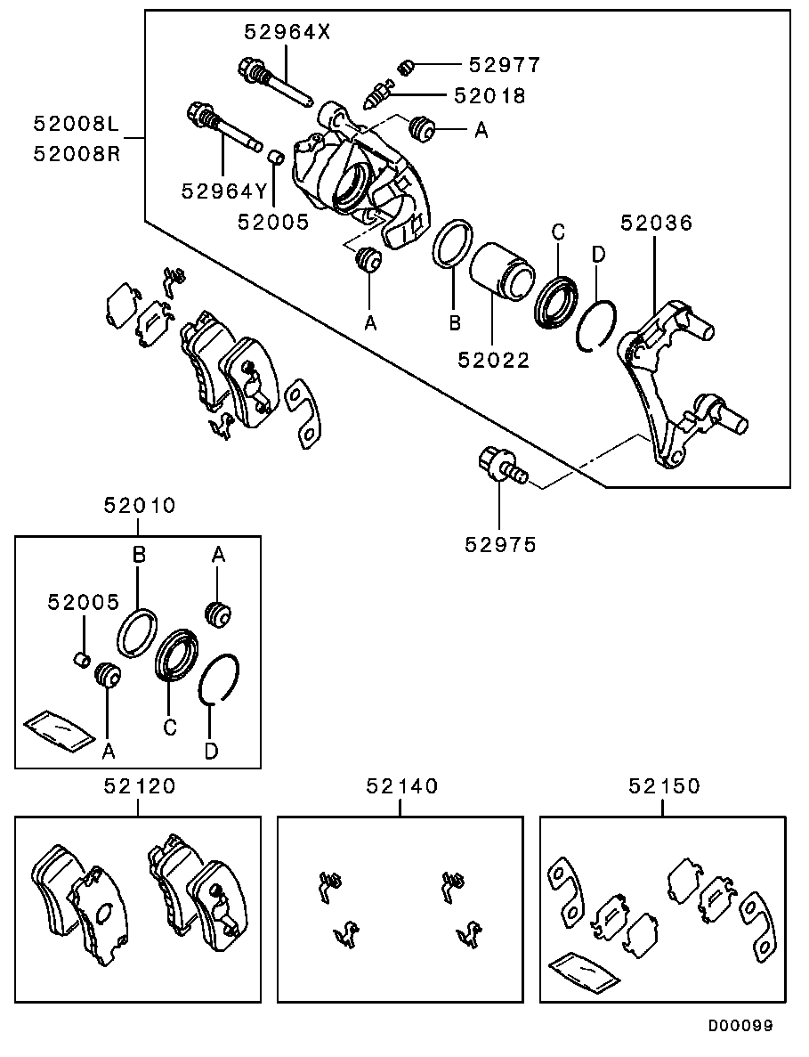 Mitsubishi MR569370 - Направляючий болт, корпус скоби гальма autozip.com.ua