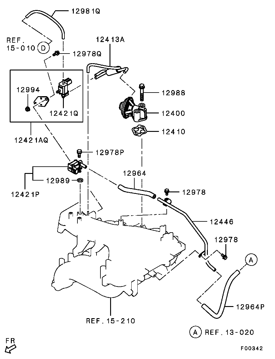 Mitsubishi MR204853 - Перетворювач тиску autozip.com.ua