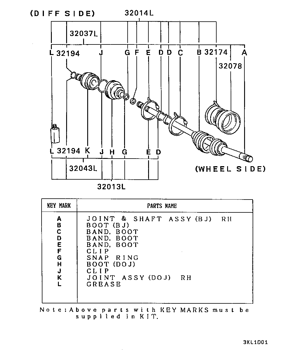 Mitsubishi MB526276 - Пильник, приводний вал autozip.com.ua