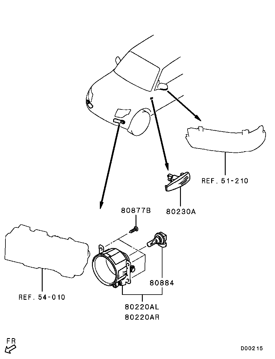 Mitsubishi 8321A467 - Противотуманная фара autozip.com.ua