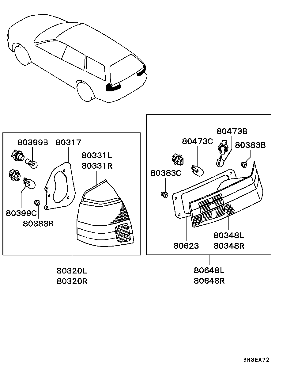 Mitsubishi MS820027 - Лампа розжарювання, освітлення щитка приладів autozip.com.ua