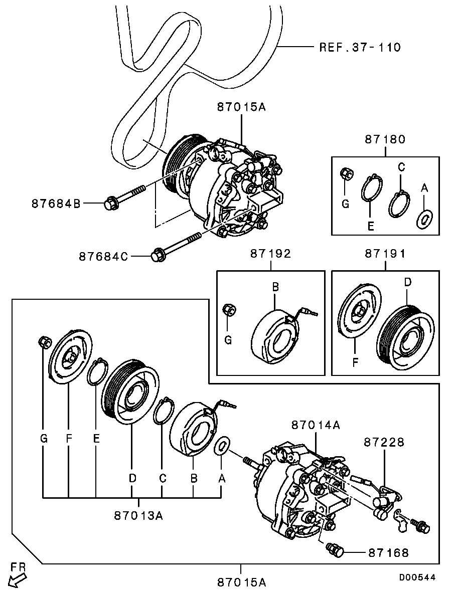 Mitsubishi 7813A402 - Компресор, кондиціонер autozip.com.ua