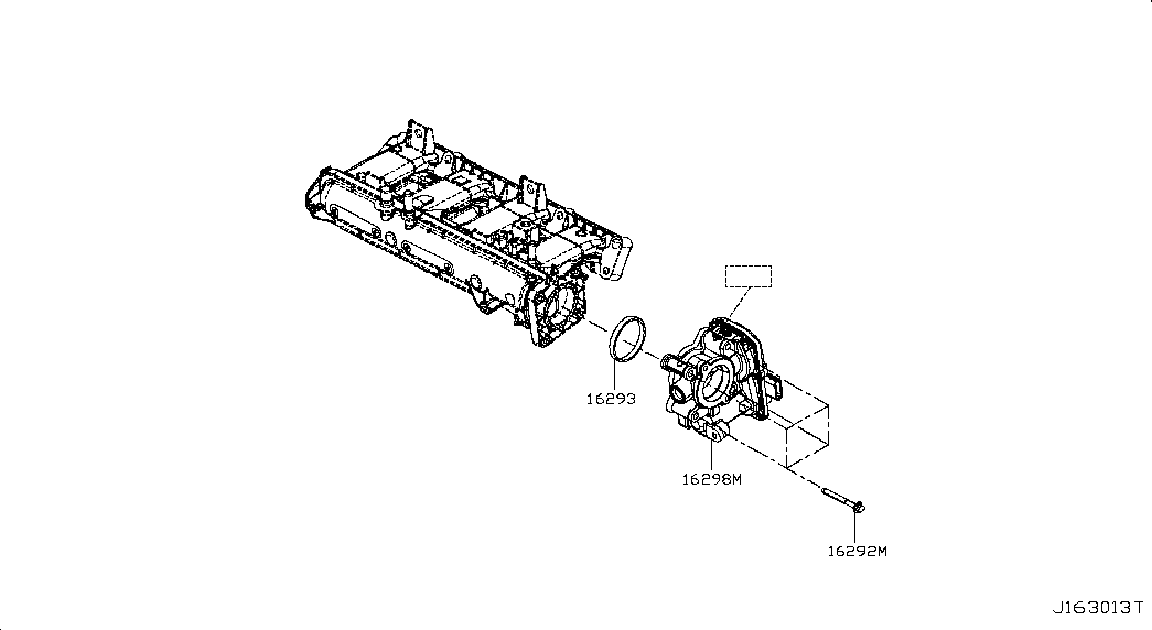 NISSAN 16175-00QAE - Прокладка, корпус впускного колектора autozip.com.ua