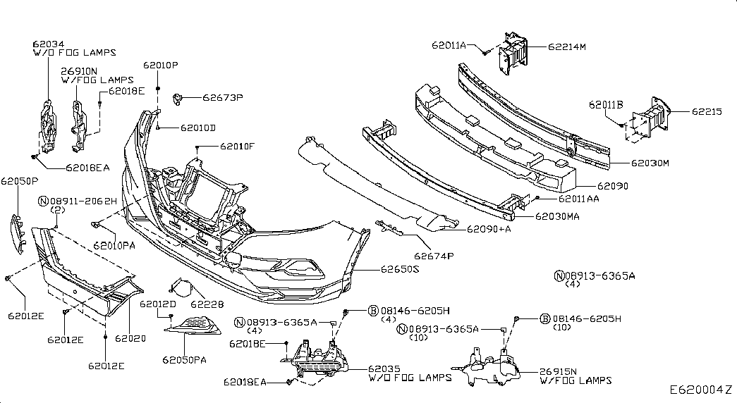 NISSAN 26910-HV00A - Кронштейн, протитуманні фари autozip.com.ua