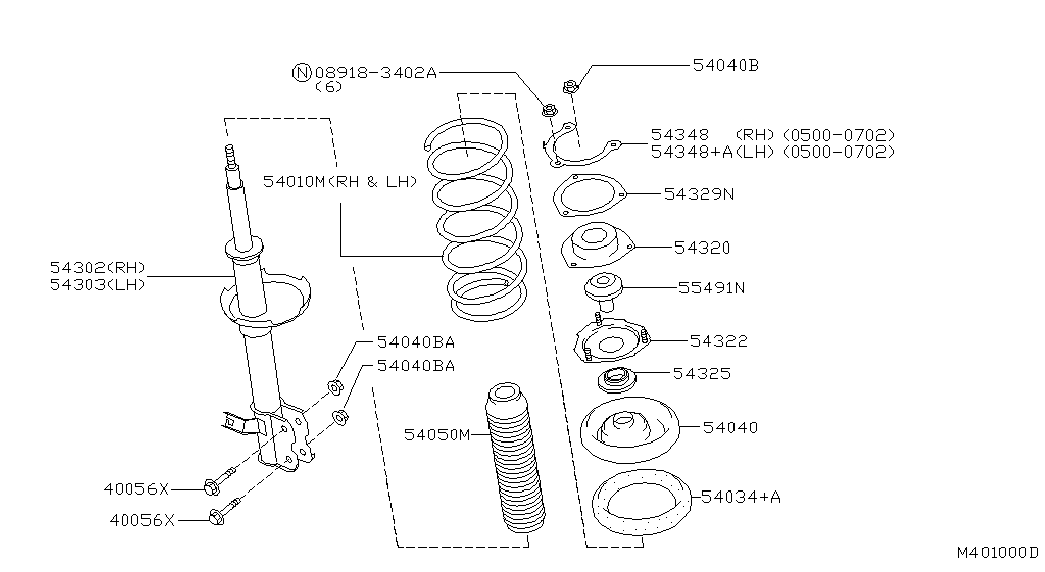 NISSAN 54325-8J000 - Підшипник кочення, опора стійки амортизатора autozip.com.ua