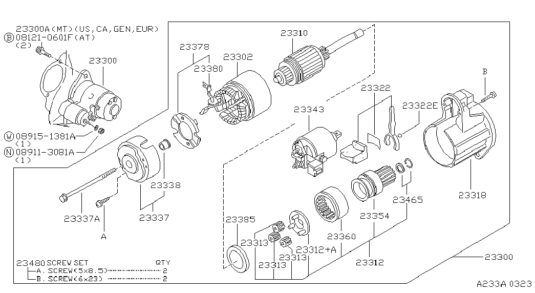 NISSAN 23310 1S710 - Якір, стартер autozip.com.ua