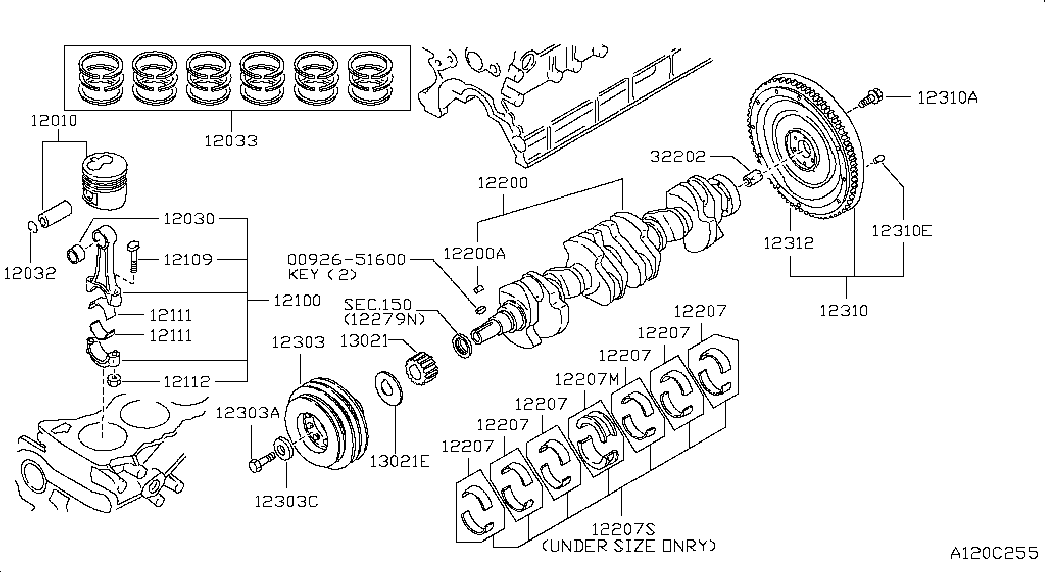 NISSAN 1211122J10 - Шатуни підшипник autozip.com.ua