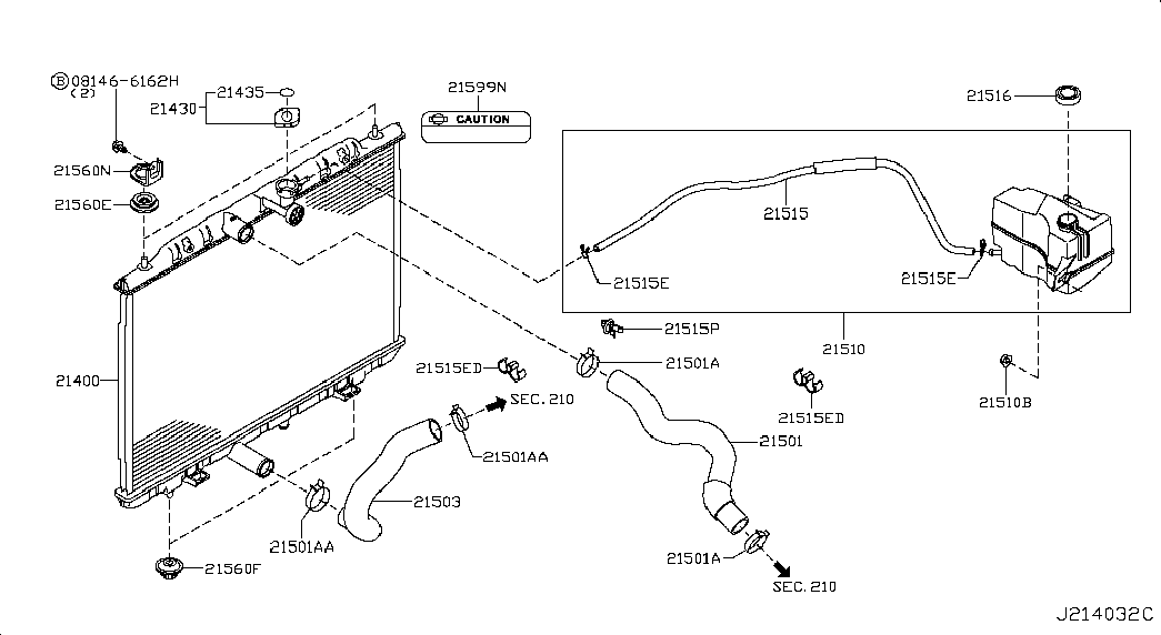 NISSAN 21507-4M400 - Підвіска, радіатор autozip.com.ua