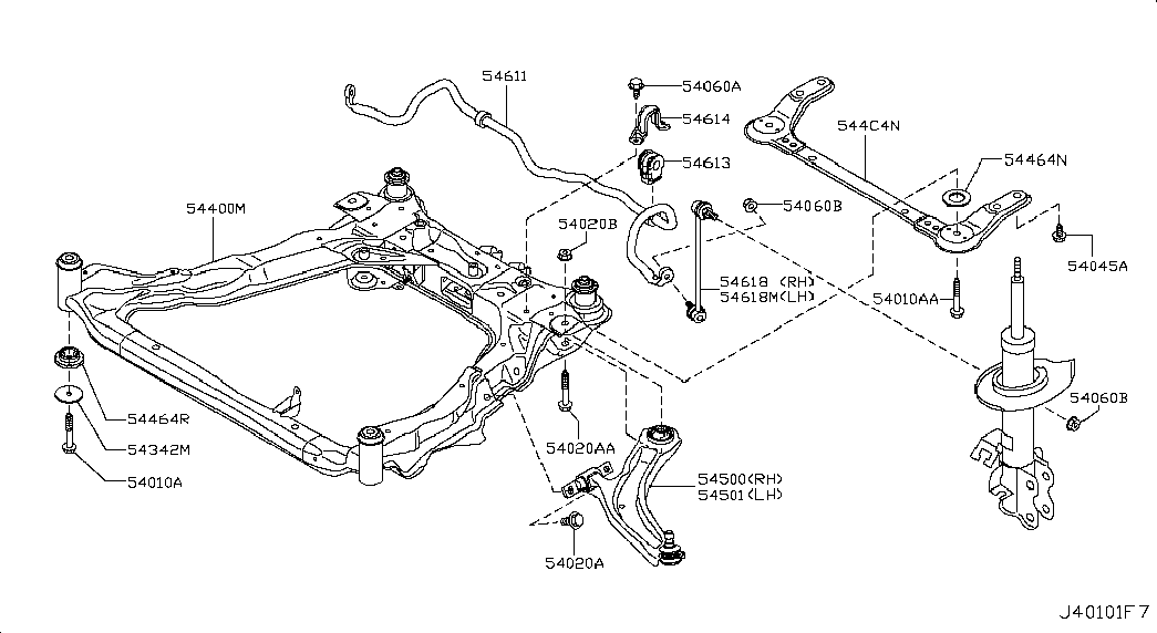 NISSAN 54613-JG02A - Втулка переднього стабілізатора autozip.com.ua