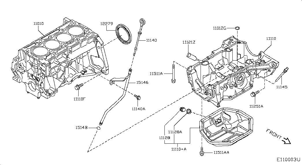 NISSAN 11121C9910 - Прокладка, масляна ванна autozip.com.ua