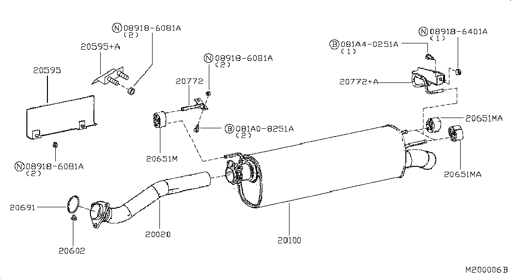 VAG 20651AX620 - Кронштейн, втулка, система випуску autozip.com.ua