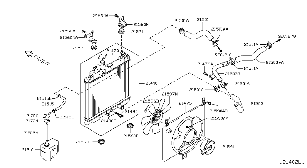 NISSAN 21430-4A0A0 - Кришка, радіатор autozip.com.ua